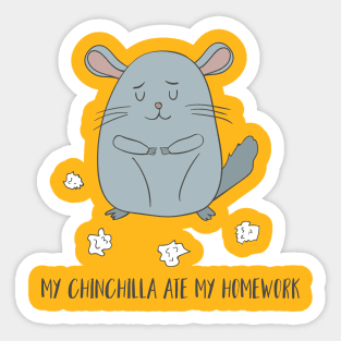 My Chinchilla Ate My Homework! Sticker